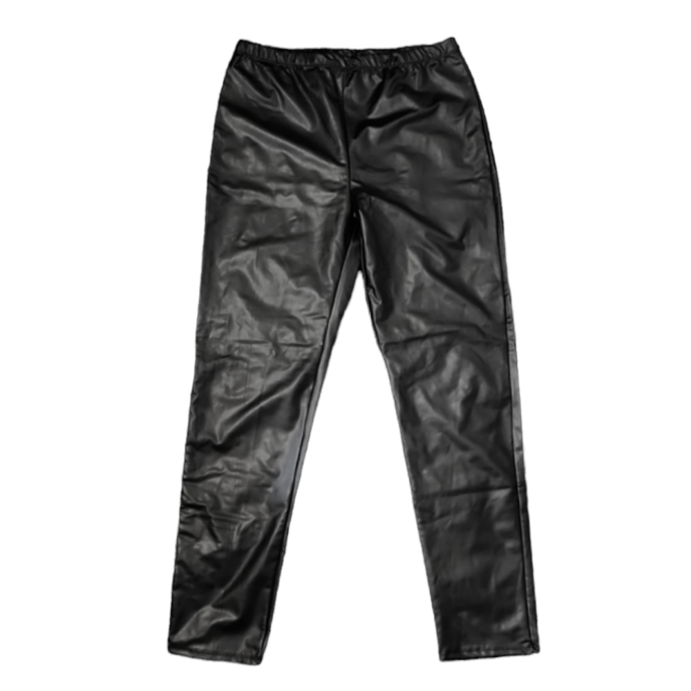 FashionNova black pho leather pants size XL